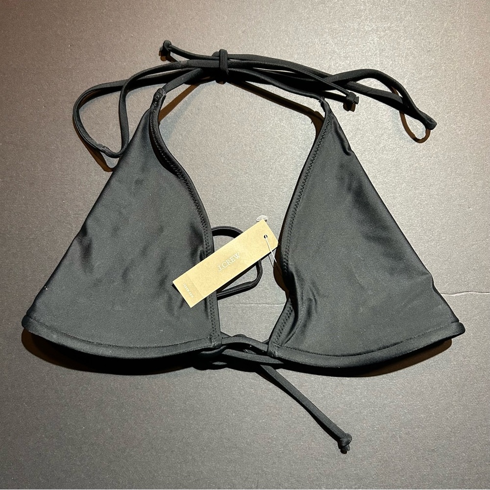 J Crew NWT Heritage Black Triangle  Bikini Top Size 3X